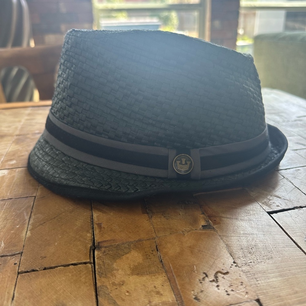 Goorin Bros Navy Blue Fedora Hat with Band